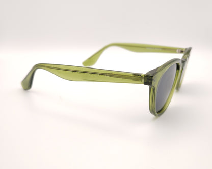 gafas de sol verdes acetato redondas polarizadas para caras pequeñas