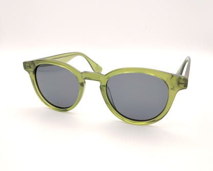 gafas de sol verdes acetato redondas polarizadas para caras pequeñas