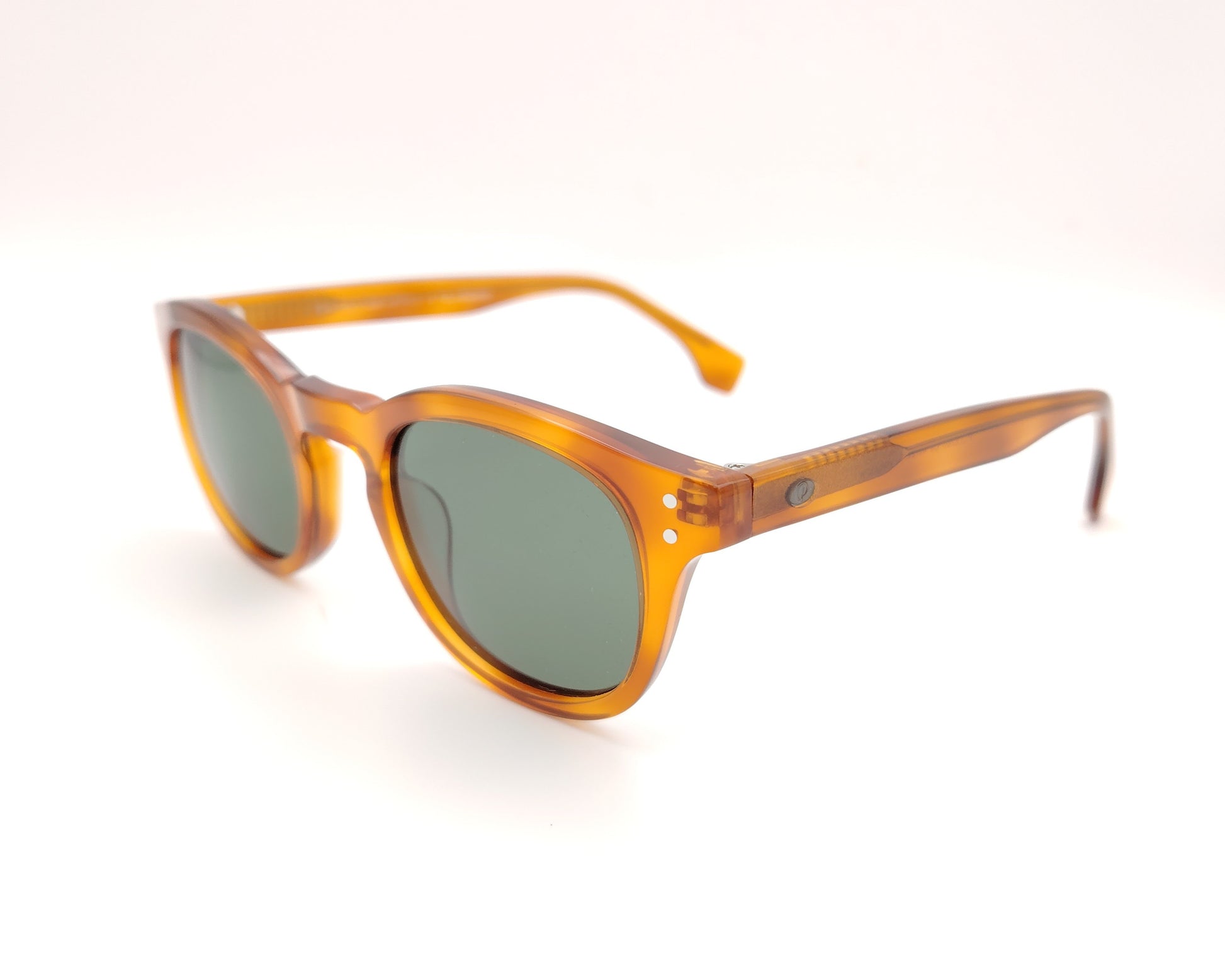 gafas de sol acetato ambar redondas polarizadas para caras pequeñas