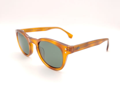 gafas de sol acetato ambar redondas polarizadas para caras pequeñas