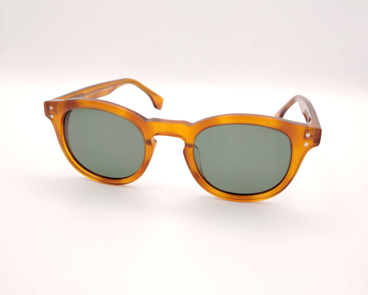 gafas de sol acetato ambar redondas polarizadas para caras pequeñas
