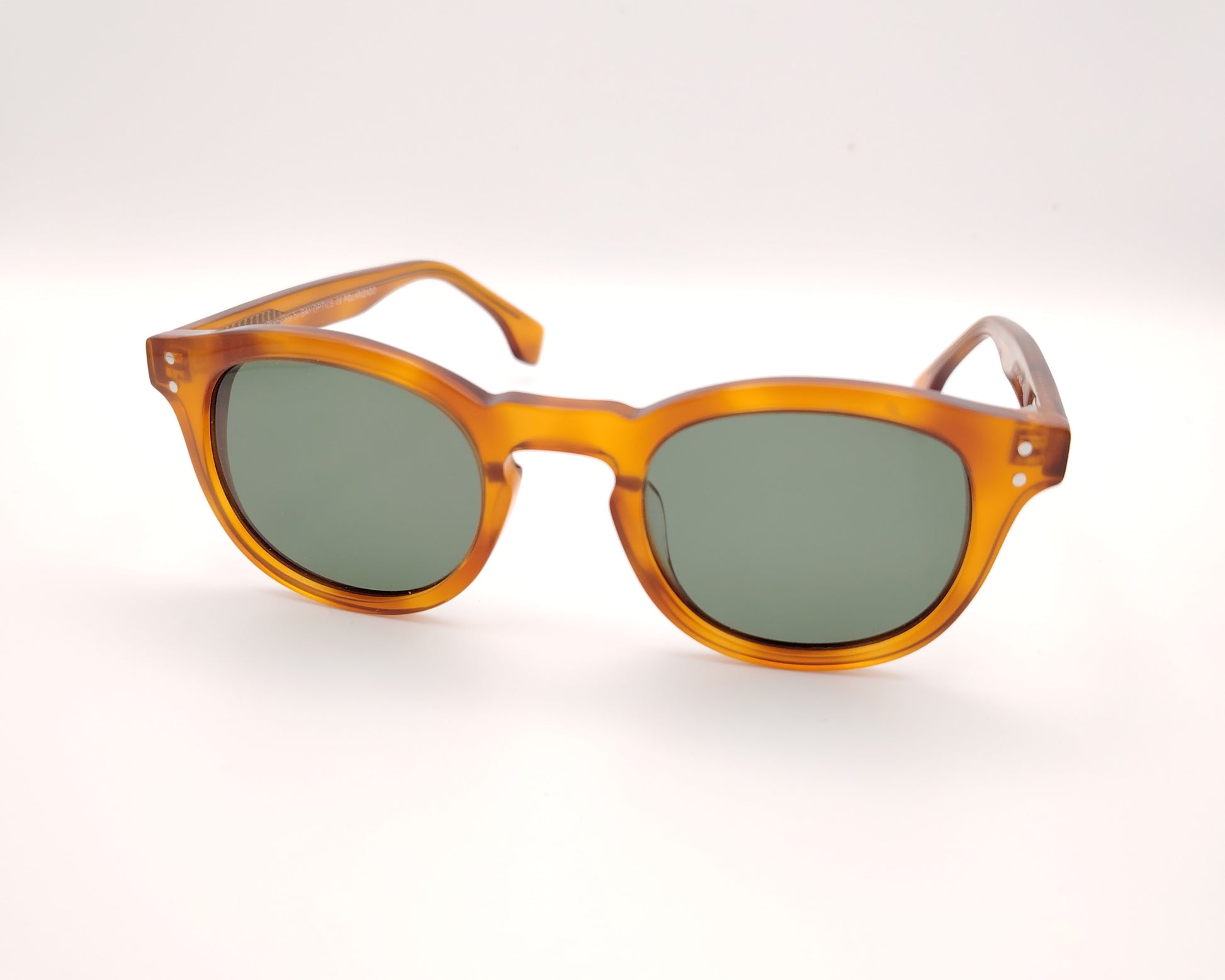 gafas de sol acetato ambar redondas polarizadas para caras pequeñas
