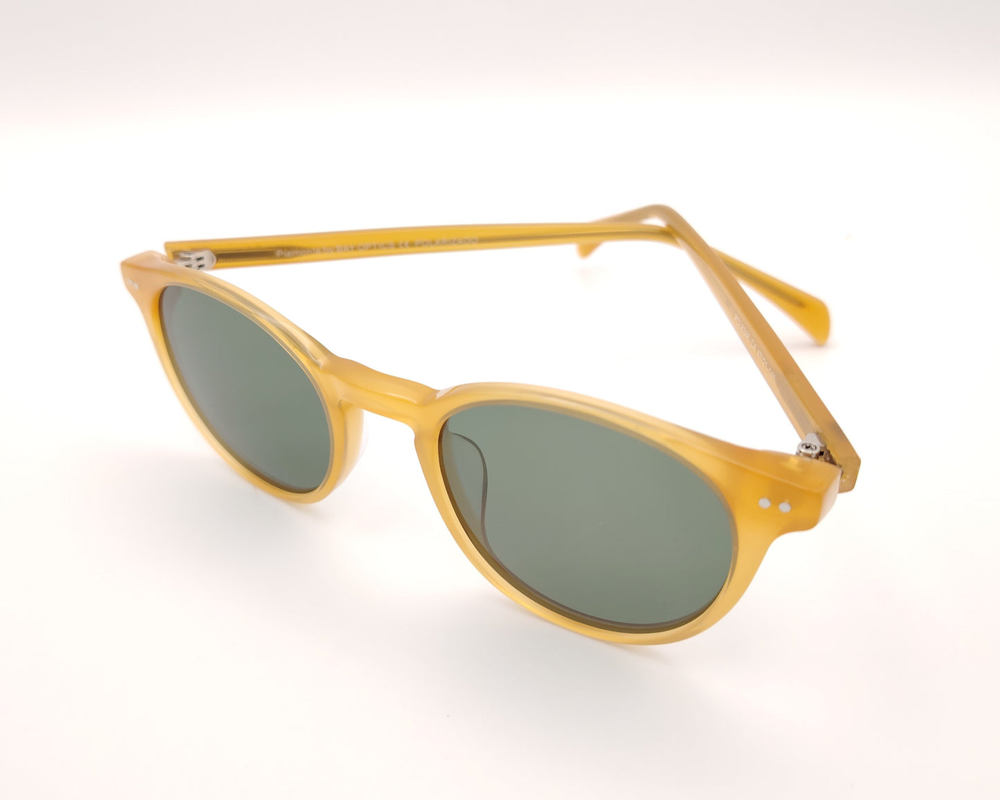 gafas de sol amarillas acetato redondas polarizadas para caras pequeñas