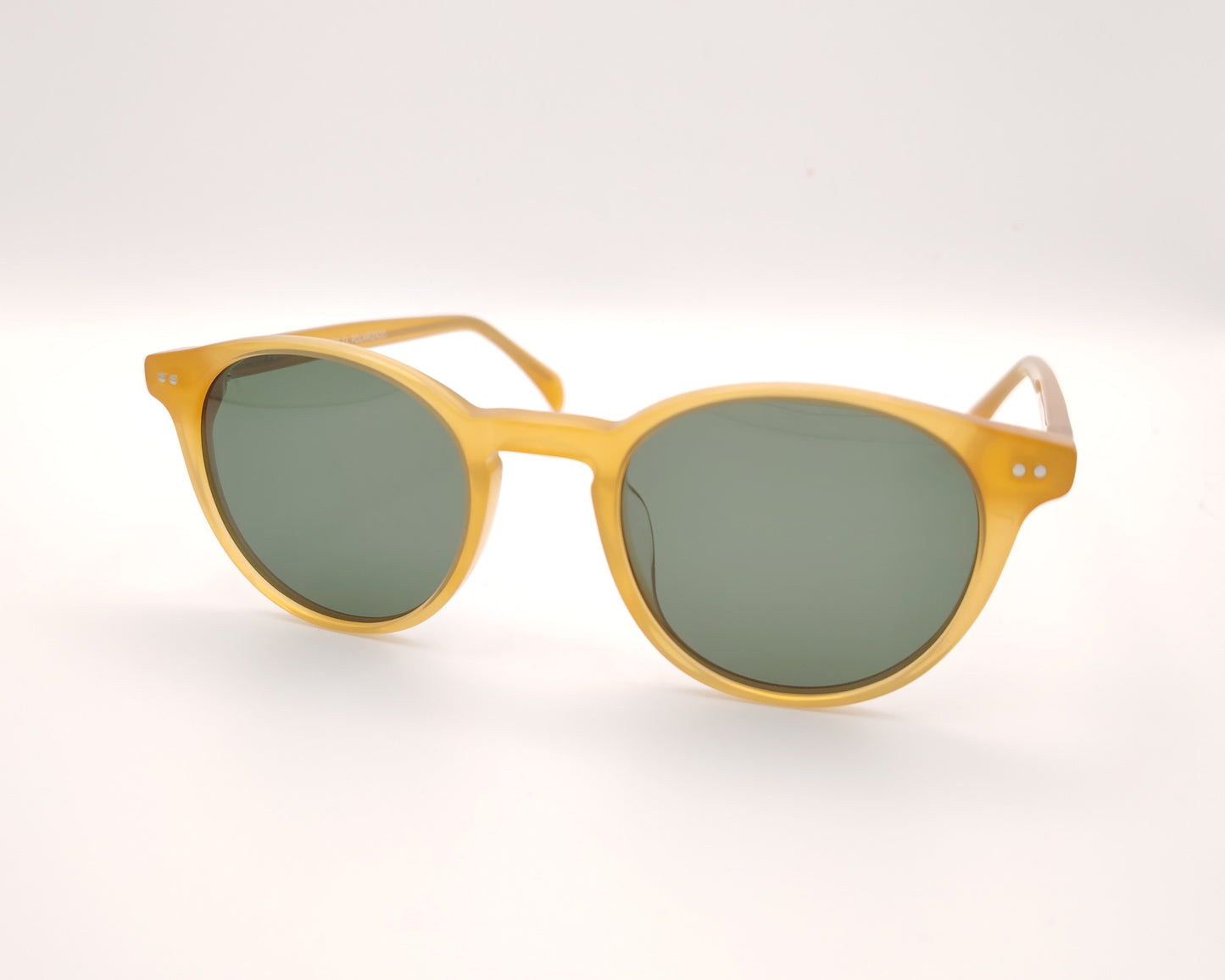 gafas de sol amarillas acetato redondas polarizadas para caras pequeñas