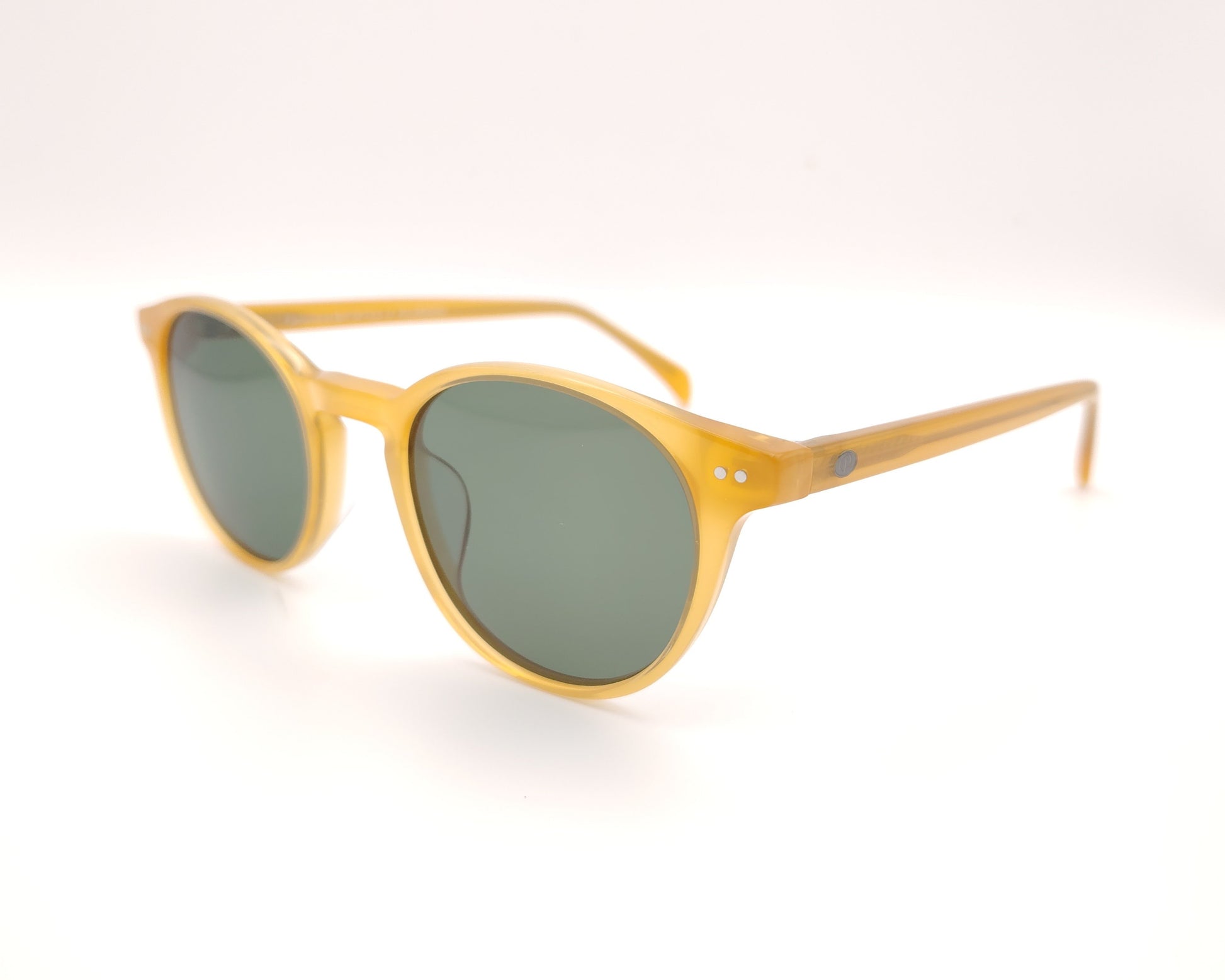 gafas de sol amarillas acetato redondas polarizadas para caras pequeñas