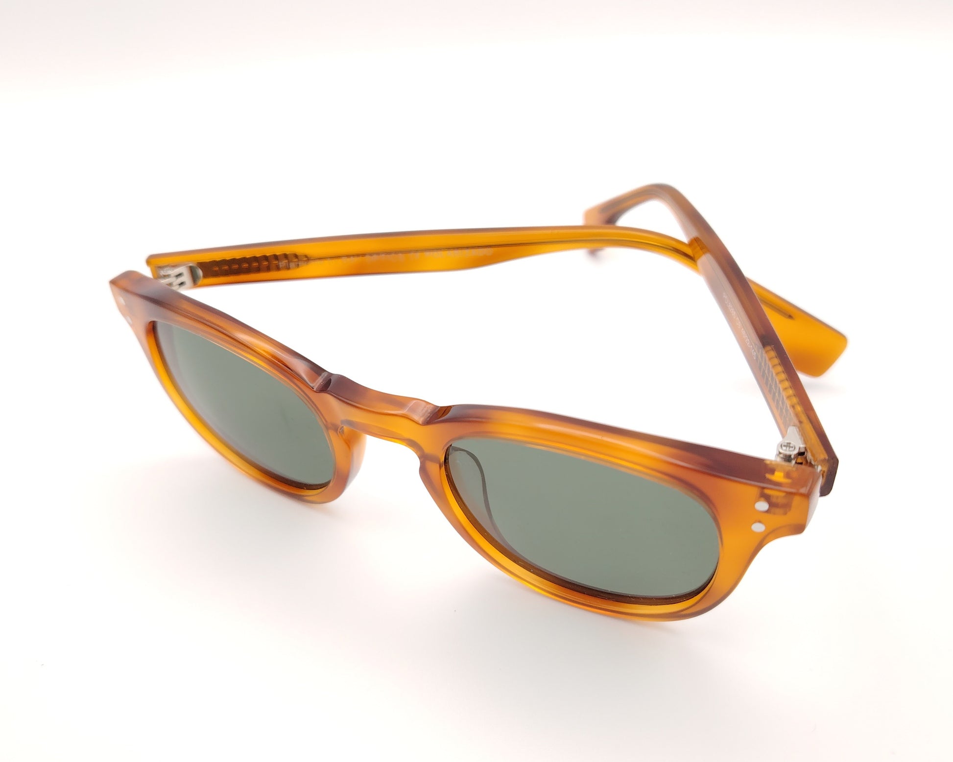 gafas de sol acetato ambar redondas polarizadas para caras pequeñas