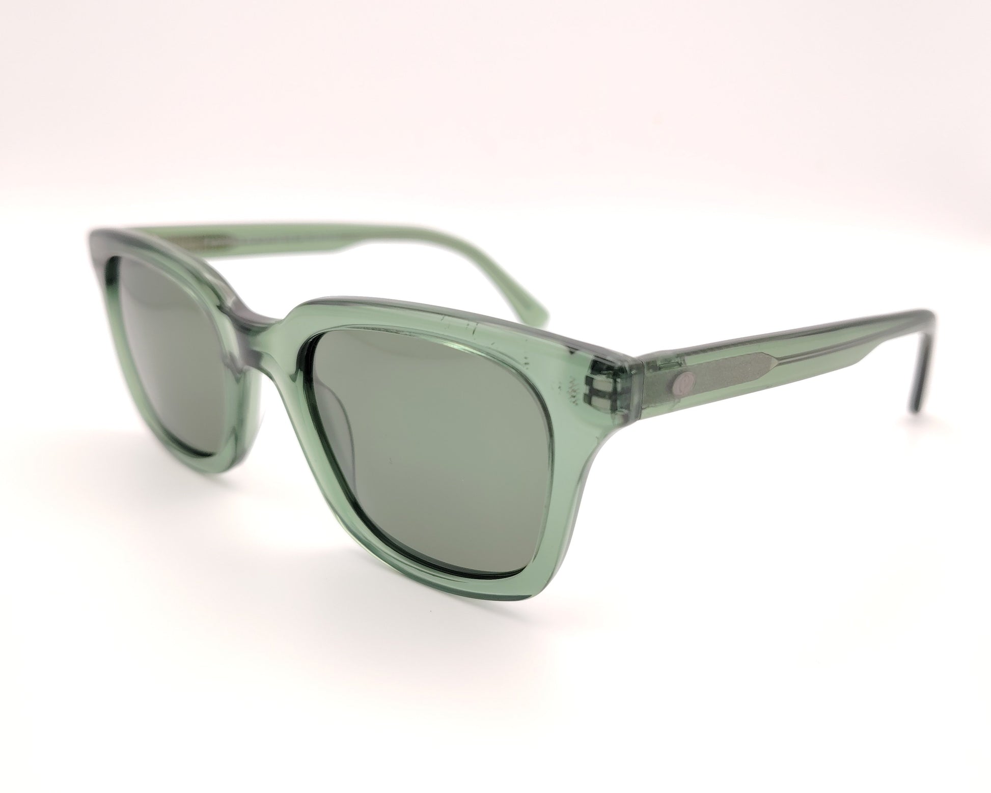 gafas de sol verdes acetato forma rectangular polarizadas