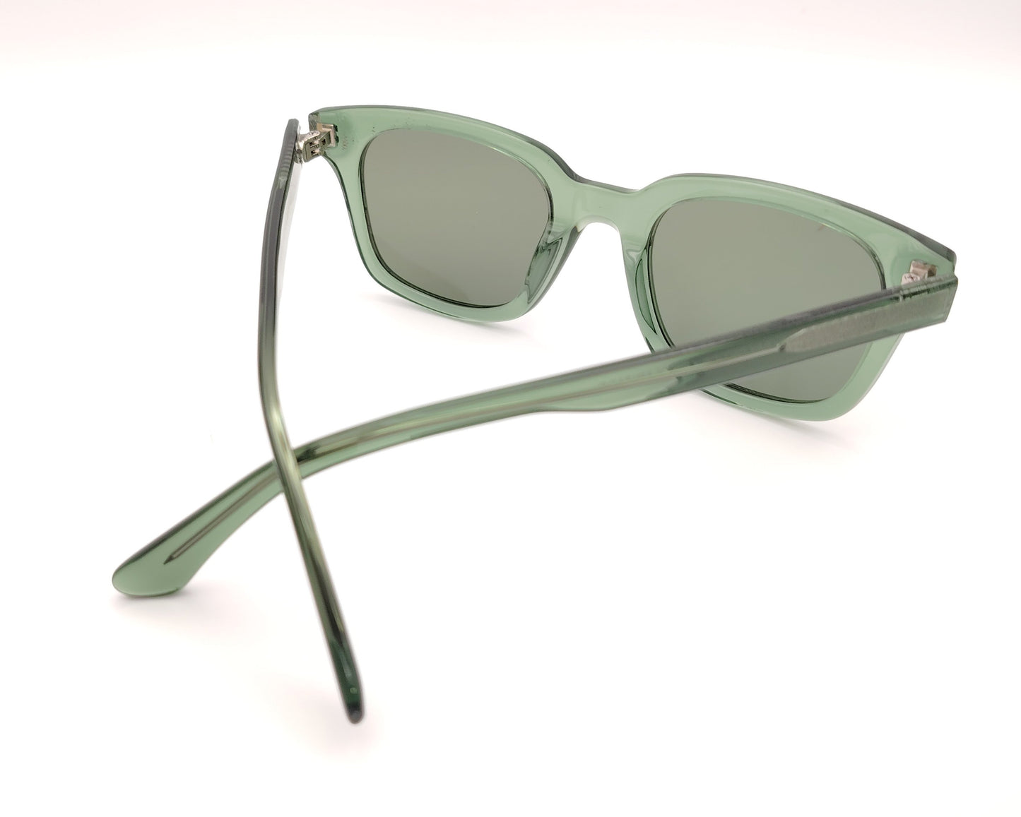 gafas de sol verdes acetato forma rectangular polarizadas