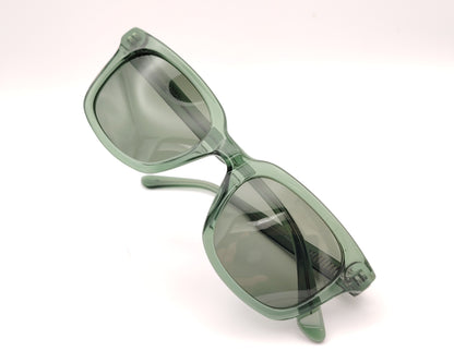 gafas de sol verdes acetato forma rectangular polarizadas