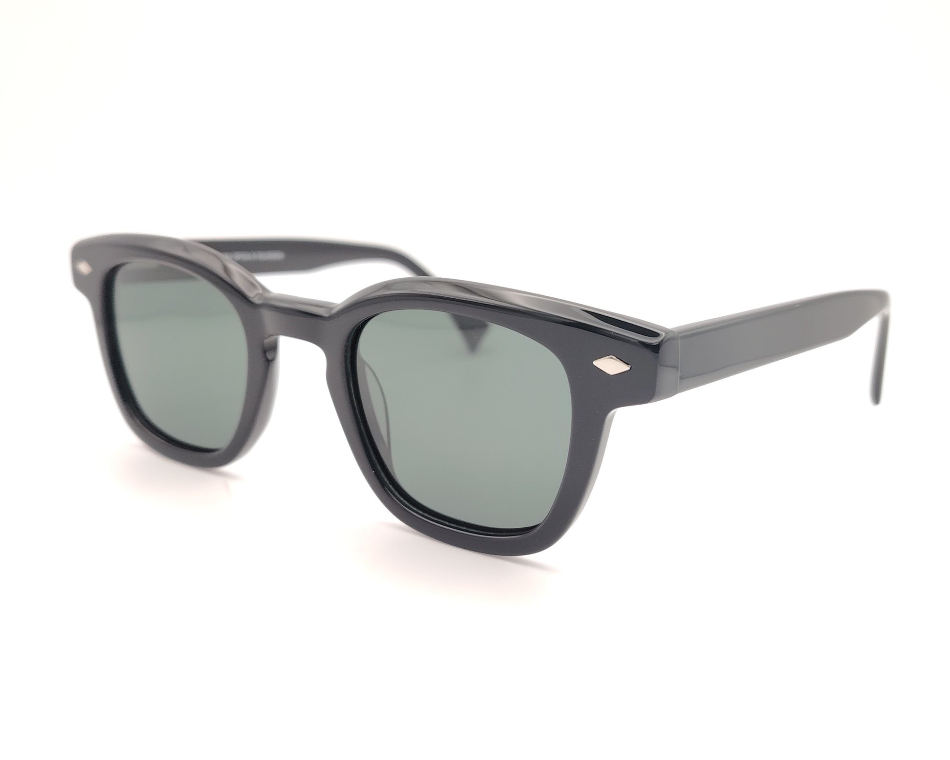 gafas de sol de acetato en negro con lentes polarizadas para caras pequeñas