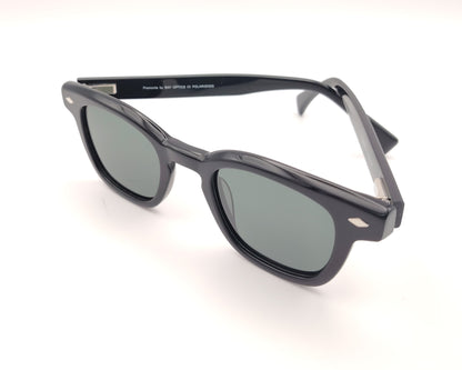 gafas de sol de acetato en negro con lentes polarizadas para caras pequeñas