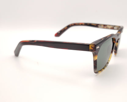 gafas de sol acetato carey claro con lentes polarizadas forma rectangular