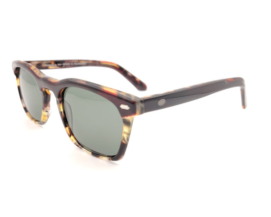 gafas de sol acetato carey claro con lentes polarizadas forma rectangular