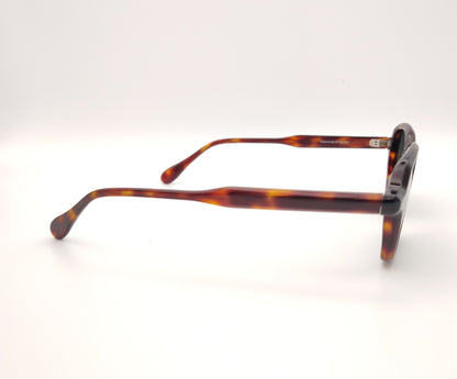 gafas de sol polarizadas de montura de acetato carey con lentes verdes 