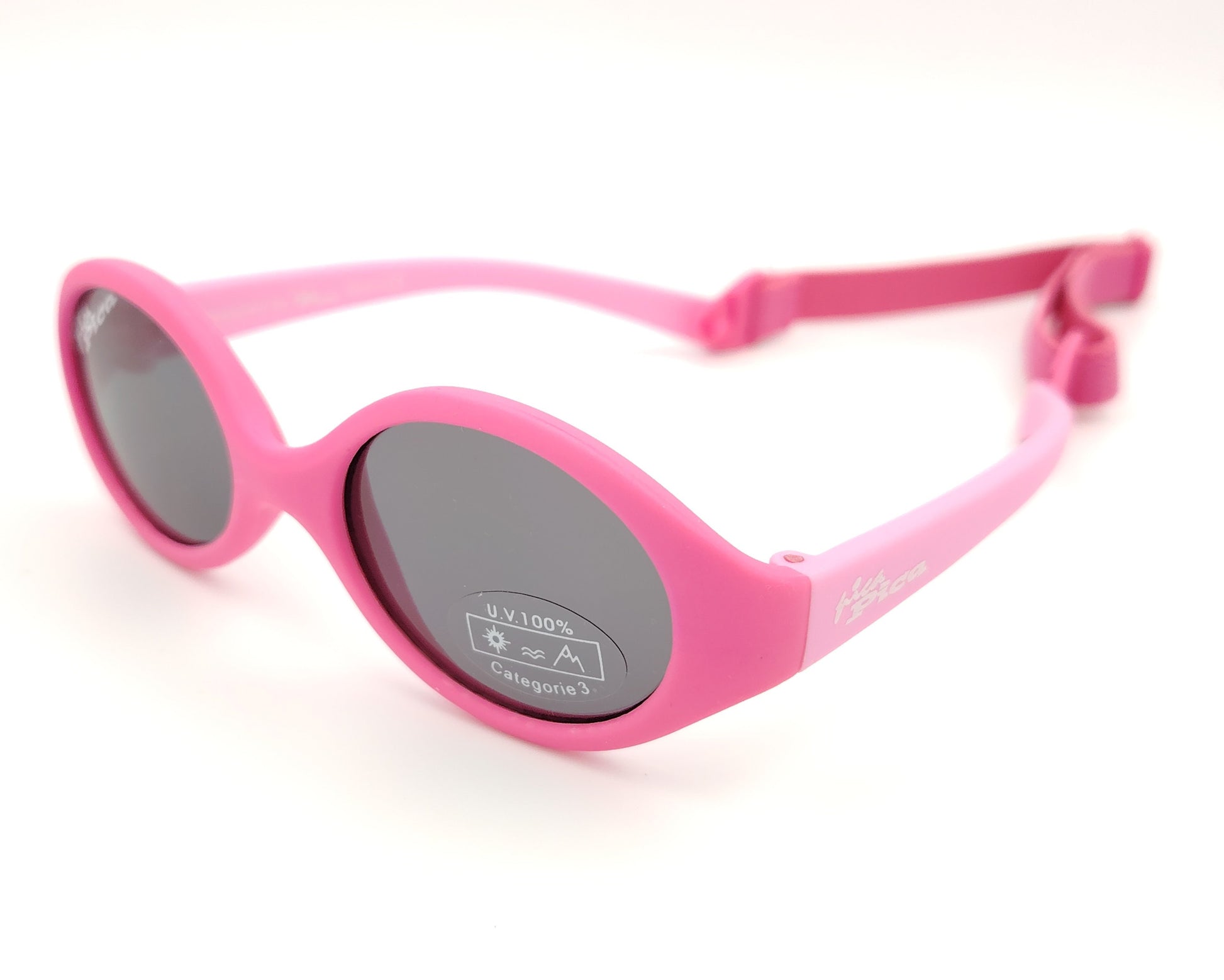 pica pica ps 201 3 c12 gafas de sol para bebés y niños de pasta en color rosa con cinta para sujección total