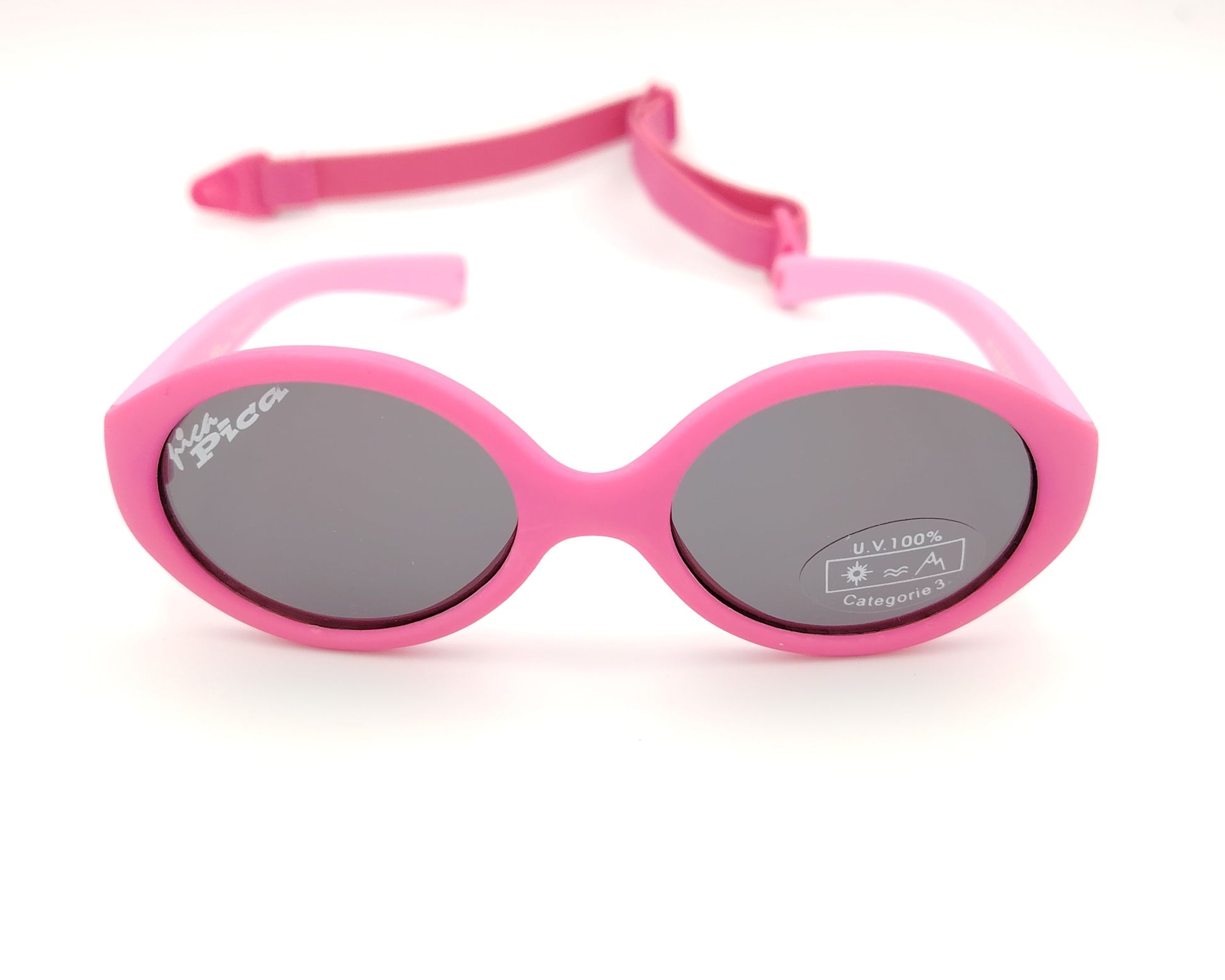pica pica ps 201 3 c12 gafas de sol para bebés y niños de pasta en color rosa con cinta para sujección total