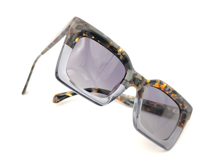 gafas de sol cuadradas con montura de acetato y lentes oscuras polarizadas