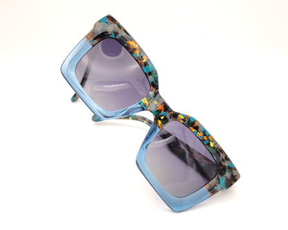 gafas de sol cuadradas con montura de acetato y lentes oscuras polarizadas