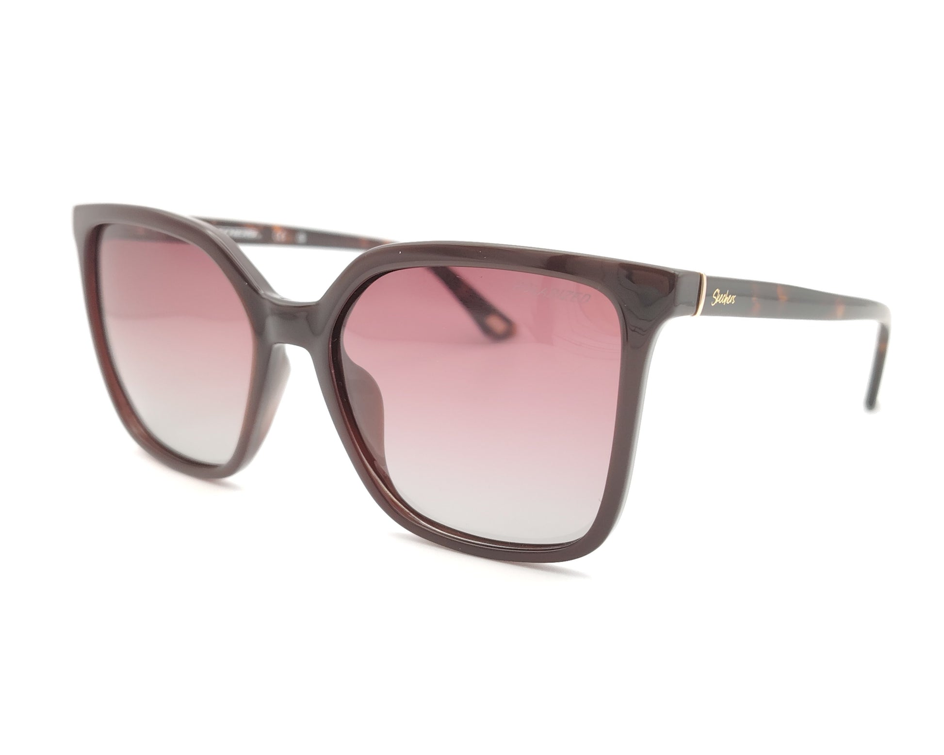 gafas de sol skechers con montura carey y lentes burdeos degradadas