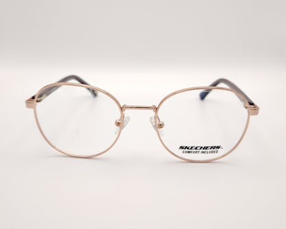 gafas graduadas skechers infantiles redondas metalicas doradas