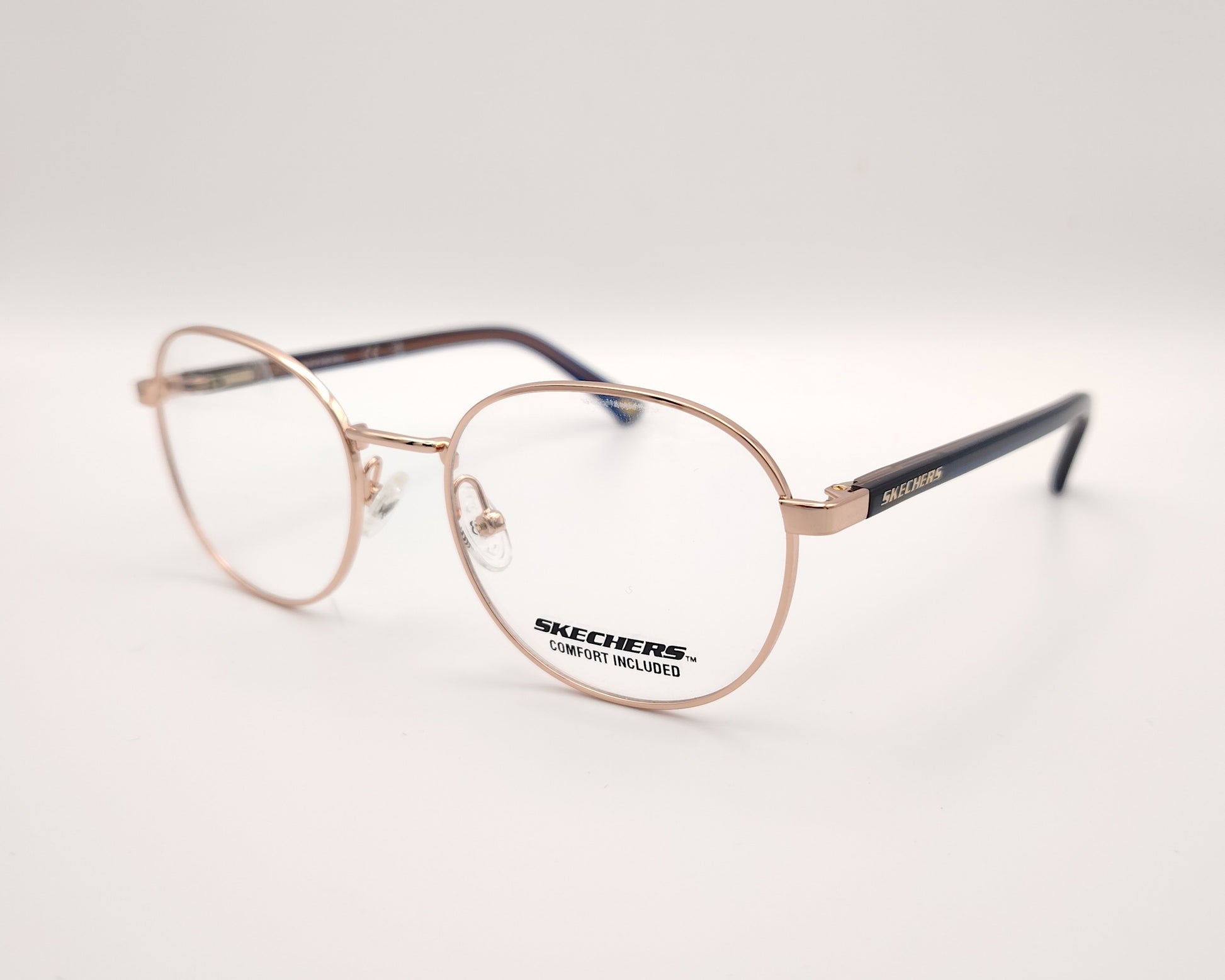 gafas graduadas skechers infantiles redondas metalicas doradas