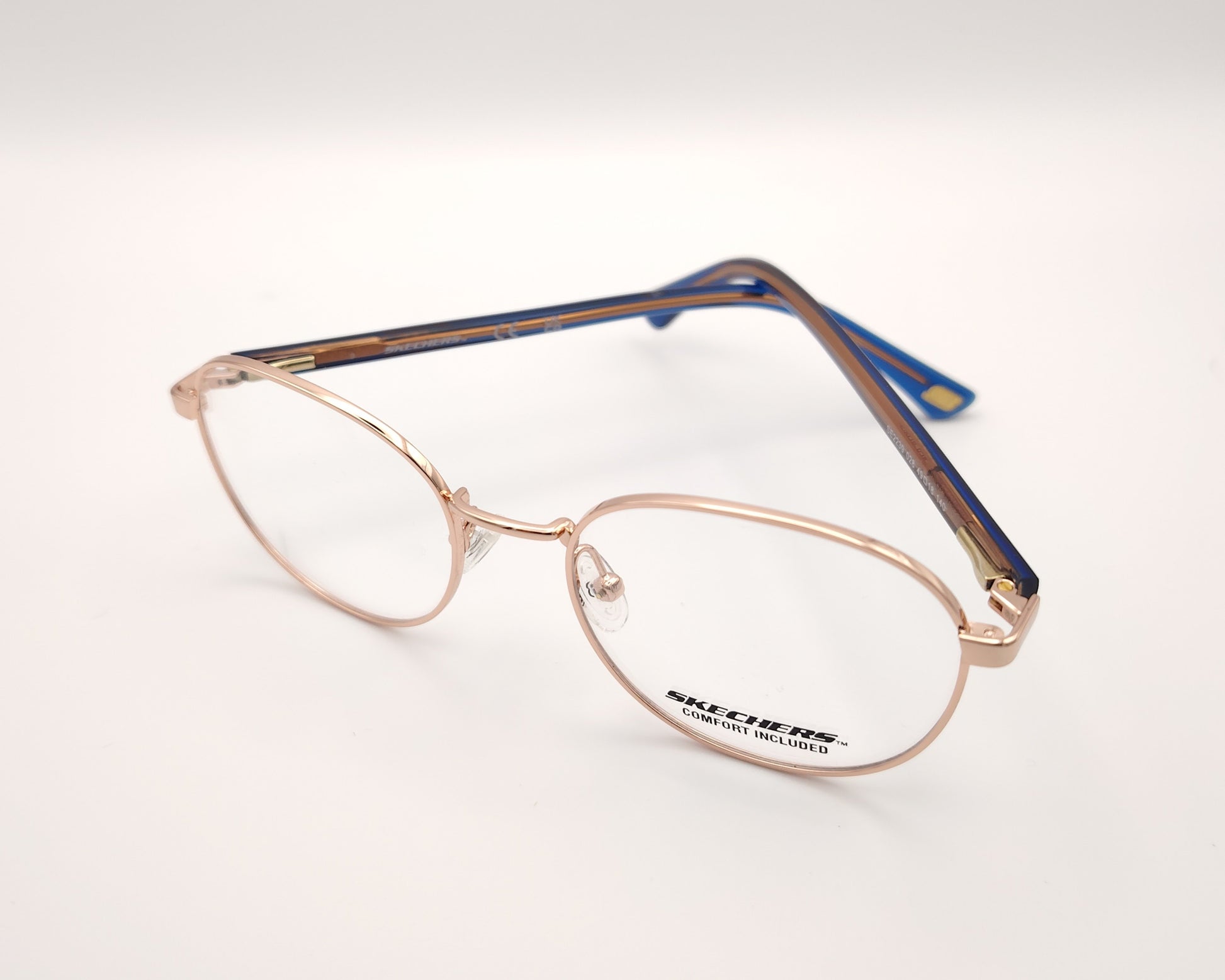gafas graduadas skechers infantiles redondas metalicas doradas