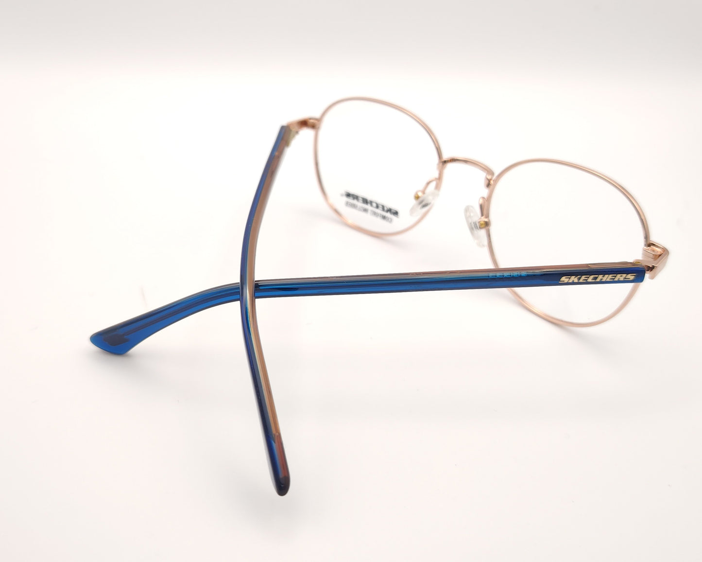 gafas graduadas skechers infantiles redondas metalicas doradas