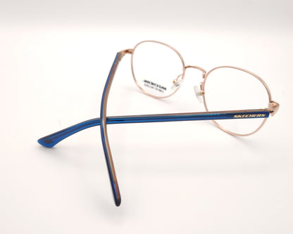 gafas graduadas skechers infantiles redondas metalicas doradas