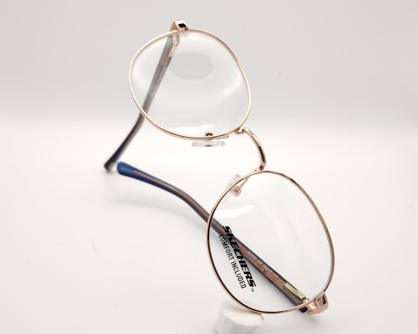 gafas graduadas skechers infantiles redondas metalicas doradas