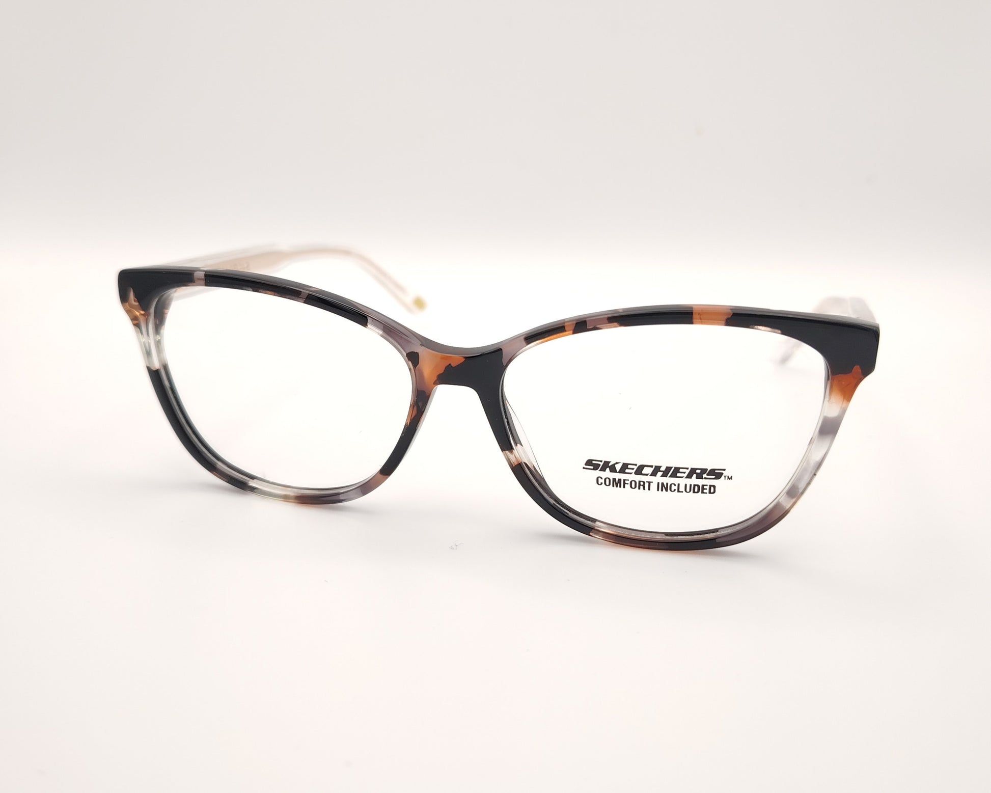 gafas graduadas skechers infantiles y cadete carey con varillas transparentes