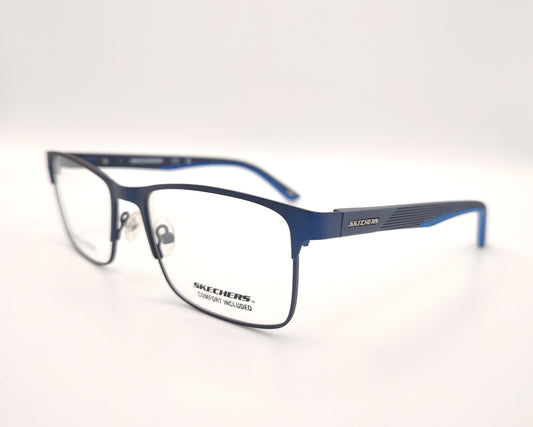 gafas graduadas skechers azules metalicas rectangulares