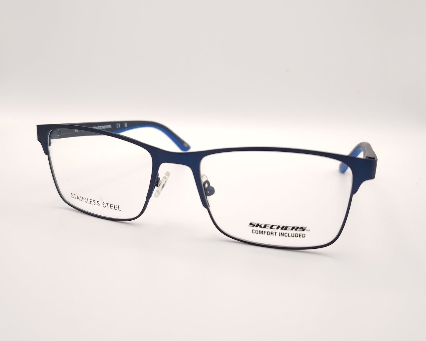 gafas graduadas skechers azules metalicas rectangulares