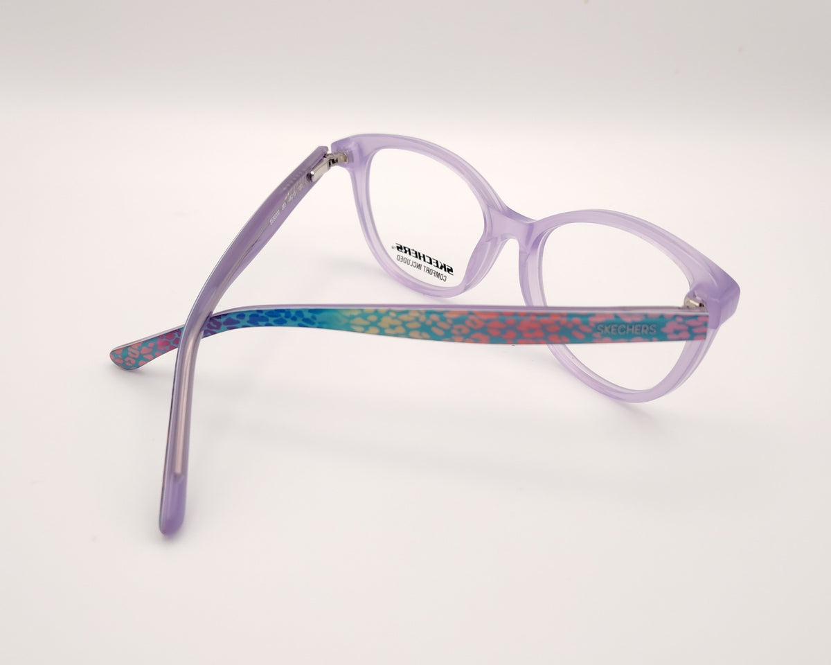 gafas infantiles skechers se50200 083 lila con varillas multicolor