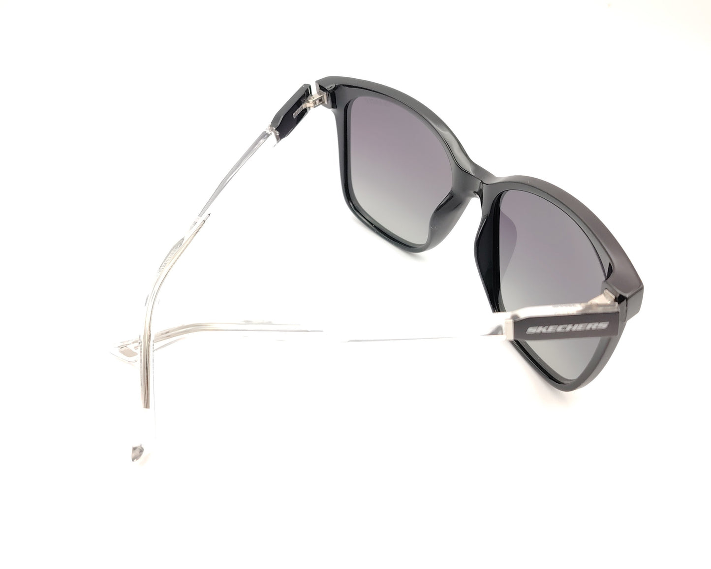 gafas de sol skechers se6295 01d negras con lentes grises degradadas polarizadas
