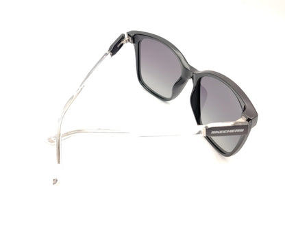 gafas de sol skechers se6295 01d negras con lentes grises degradadas polarizadas