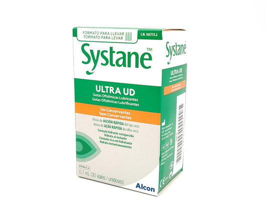 gotas oculares systane ultra ud sin conservantes en monodosis para hidratación y alivio del ojo seco