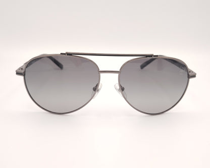 gafas de sol timberland tb00039 08d estilo aviador con doble puente y lentes polarizadas  y degradadas en color gris