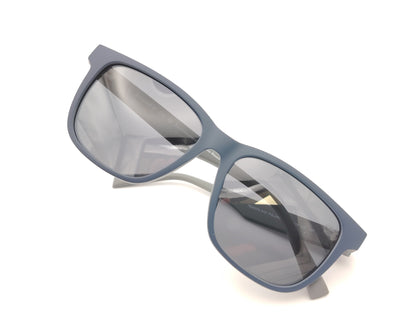 gafas de sol polarizadas cadete rectangulares en azul con interior gris para cara pequeña