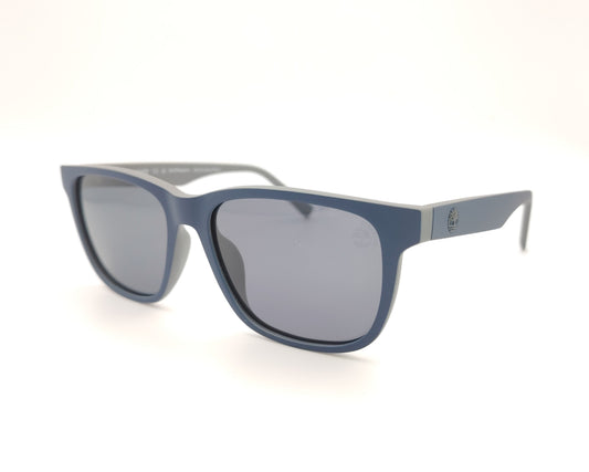 gafas de sol polarizadas cadete rectangulares en azul con interior gris para cara pequeña