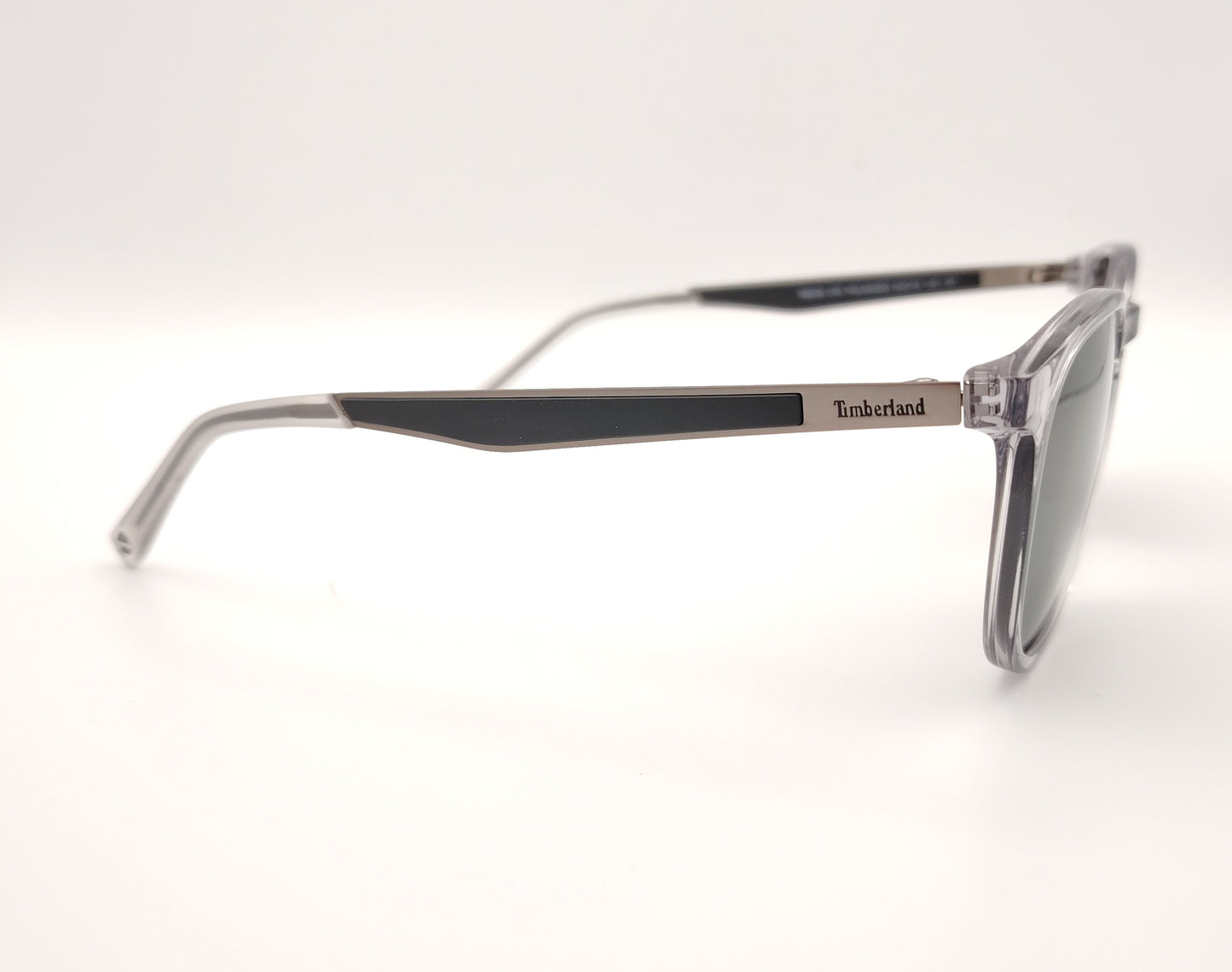 gafas de sol polarizadas montura transparente cristal con lentes verde gris redondeadas