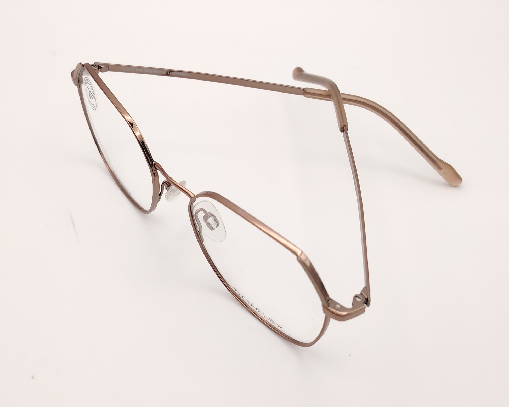 gafas graduadas titanflex 826013 60 cuadradas en color cobre de titanio flexible