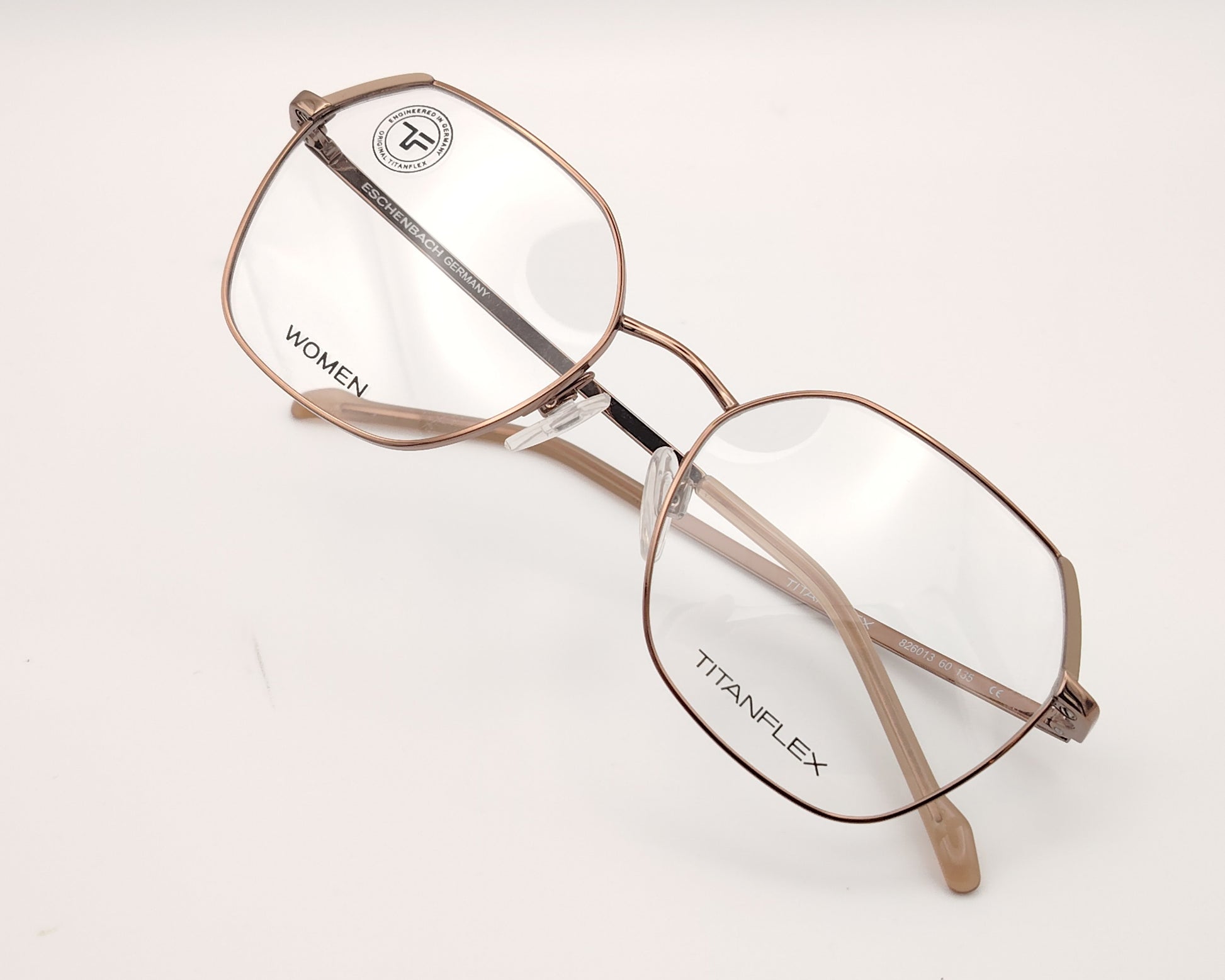 gafas graduadas titanflex 826013 60 cuadradas en color cobre de titanio flexible