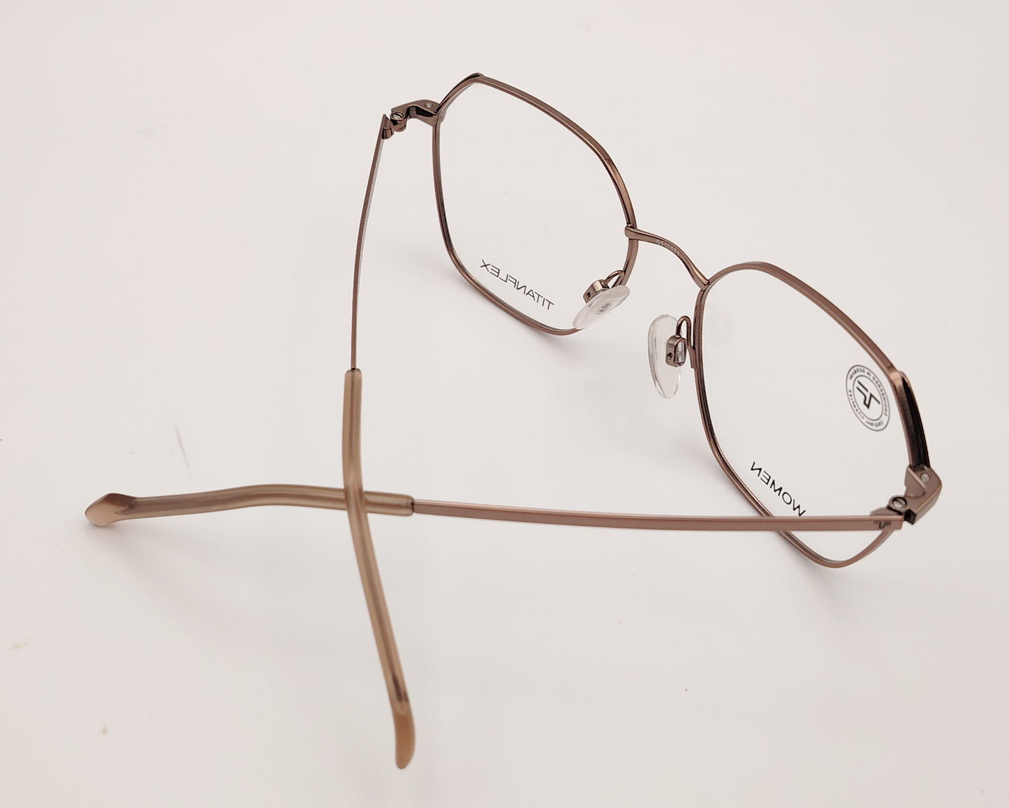 gafas graduadas titanflex 826013 60 cuadradas en color cobre de titanio flexible