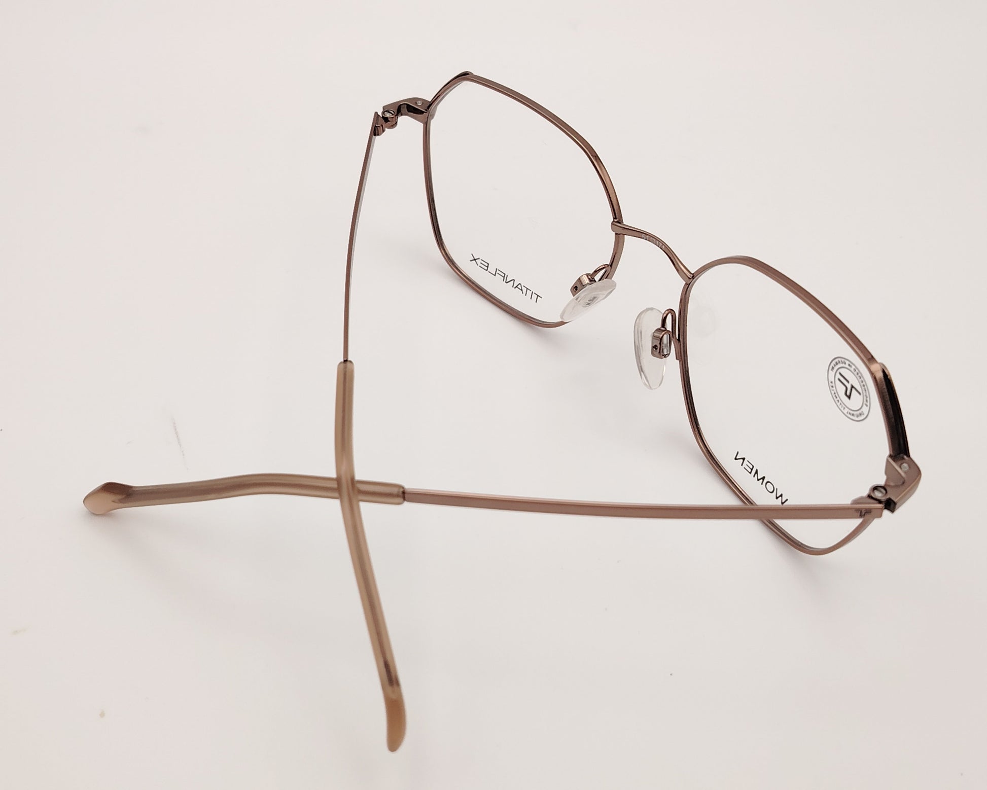 gafas graduadas titanflex 826013 60 cuadradas en color cobre de titanio flexible