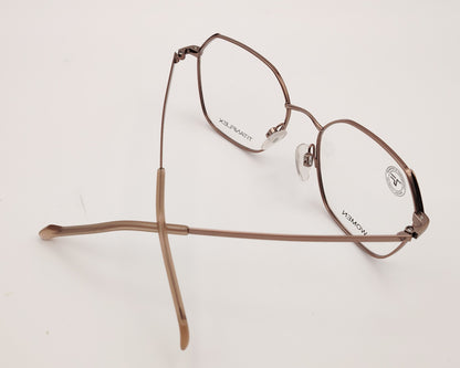 gafas graduadas titanflex 826013 60 cuadradas en color cobre de titanio flexible