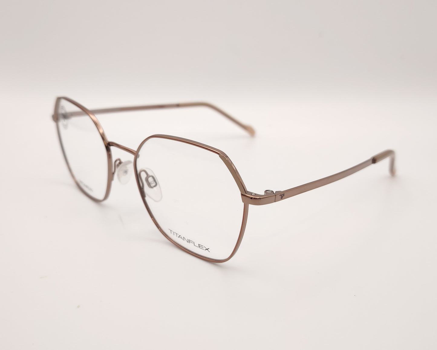 gafas graduadas titanflex 826013 60 cuadradas en color cobre de titanio flexible
