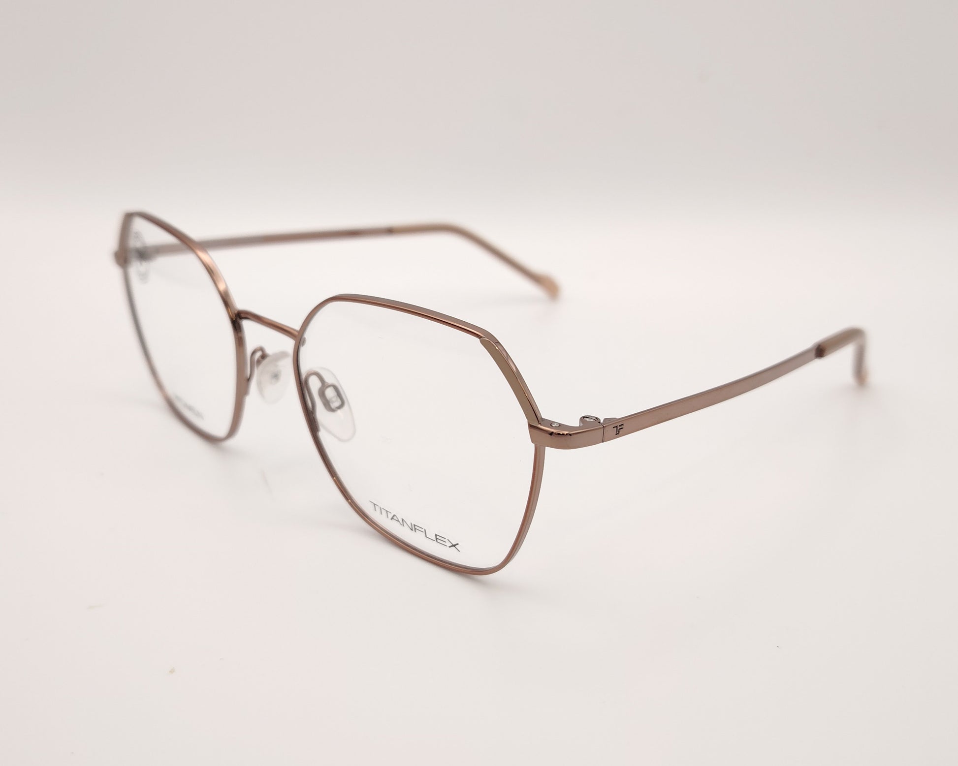 gafas graduadas titanflex 826013 60 cuadradas en color cobre de titanio flexible