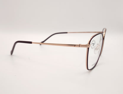 gafas graduadas titanflex 826031 25 cuadradas burdeos y oro rosa de titanio flexible