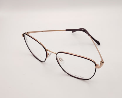 gafas graduadas titanflex 826031 25 cuadradas burdeos y oro rosa de titanio flexible