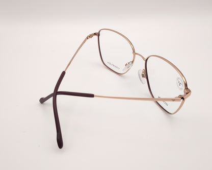gafas graduadas titanflex 826031 25 cuadradas burdeos y oro rosa de titanio flexible